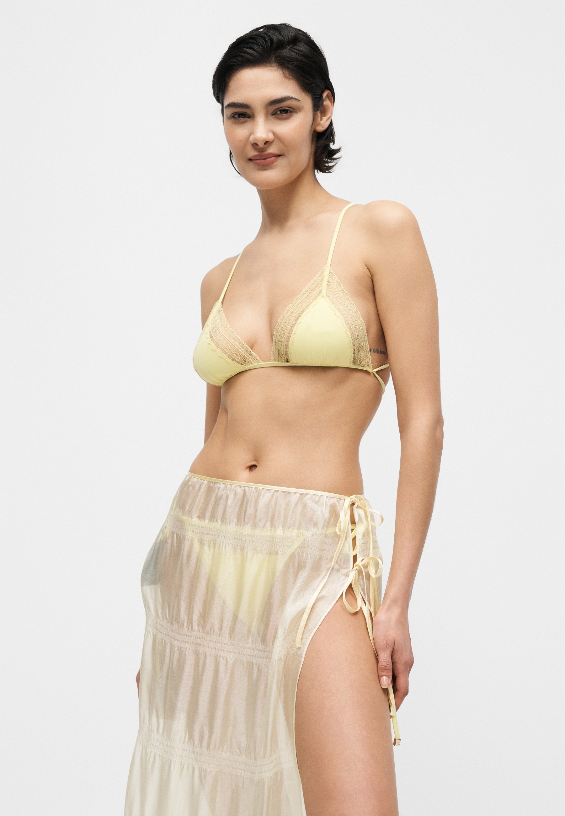 KIKI DE MONTPARNASSE SMOCKED SKIRT