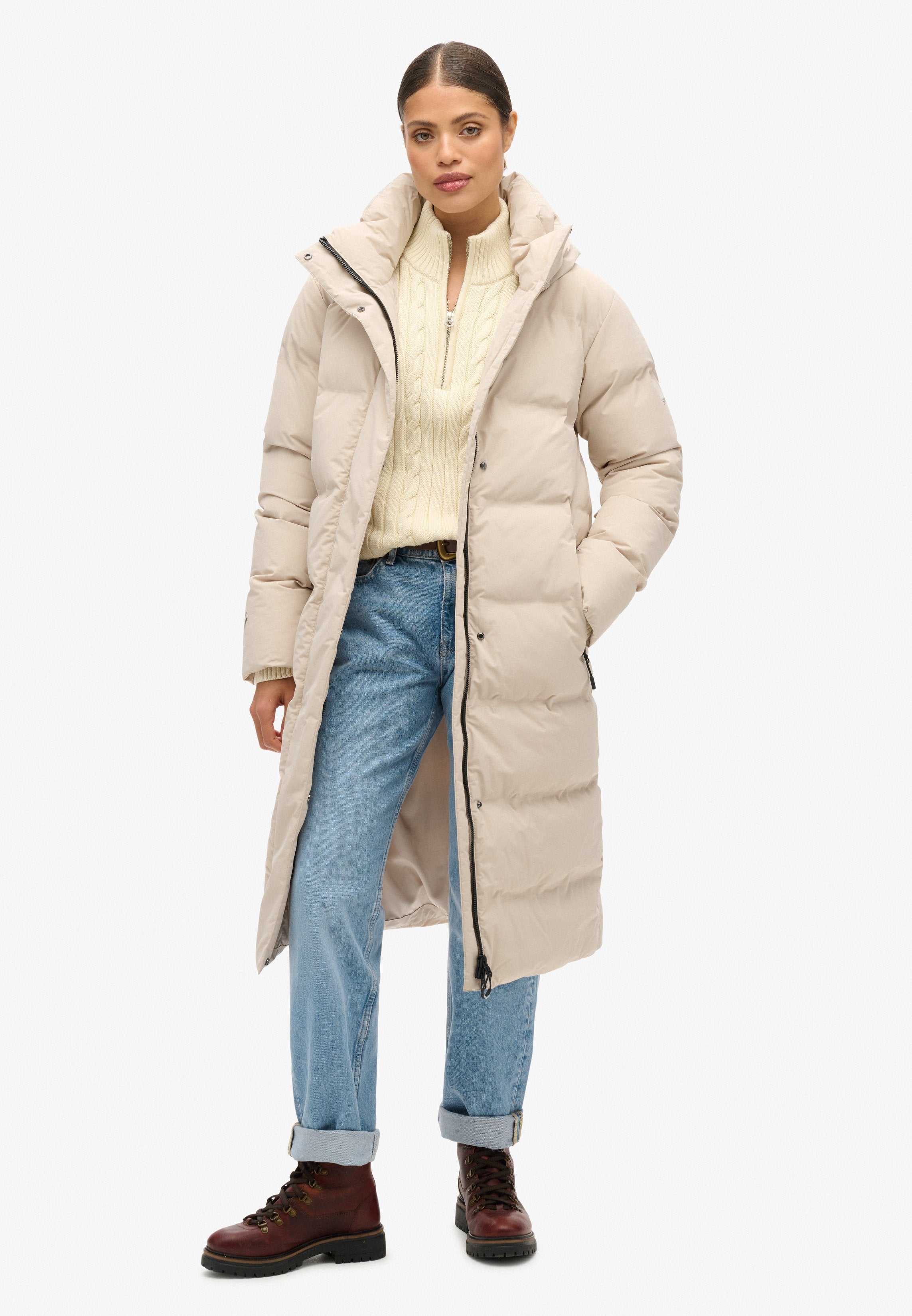 Superdry & Co HOODED LONGLINE PUFFER