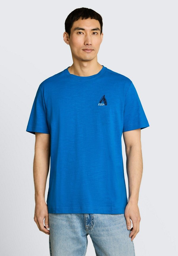 TOM TAILOR TOM TAILOR T-SHIRT T-SHIRT MIT STICKEREI - Print T-shirt - surf blue