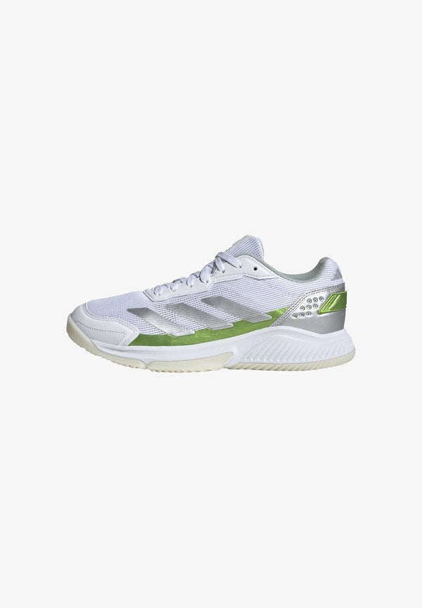 adidas Performance COURTQUICK PADEL - Padel shoes - cloud white   silver metallic   lucid lemon