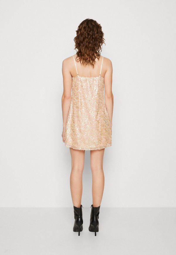 IN THE STYLE GEORGIA LOUISE COWL NECK MINI SLIP DRESS