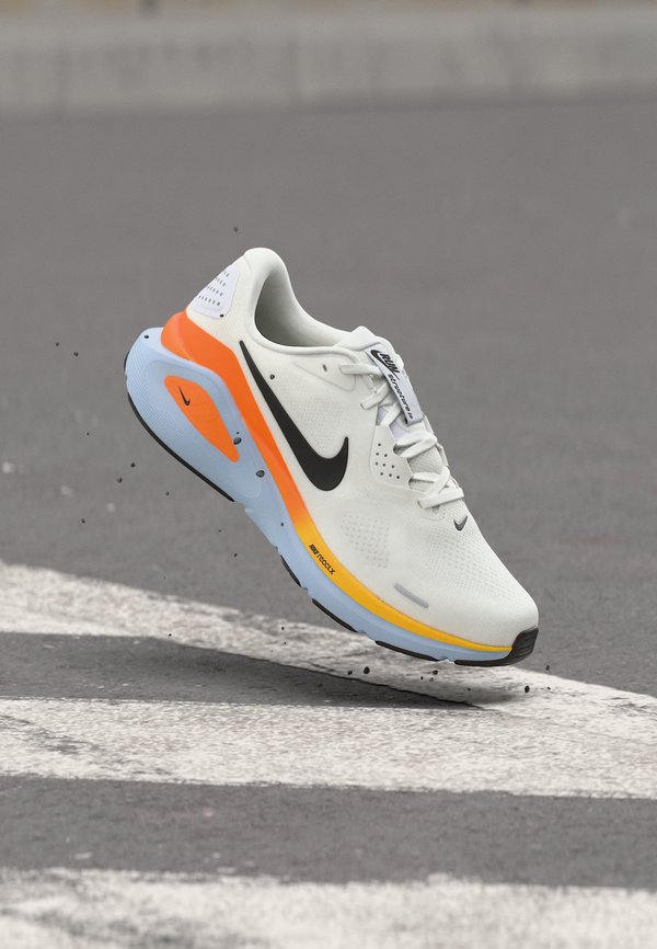 Nike Performance STRUCTURE 26 - Road running shoes - white/black/hydrogen blue/total orange/laser orange