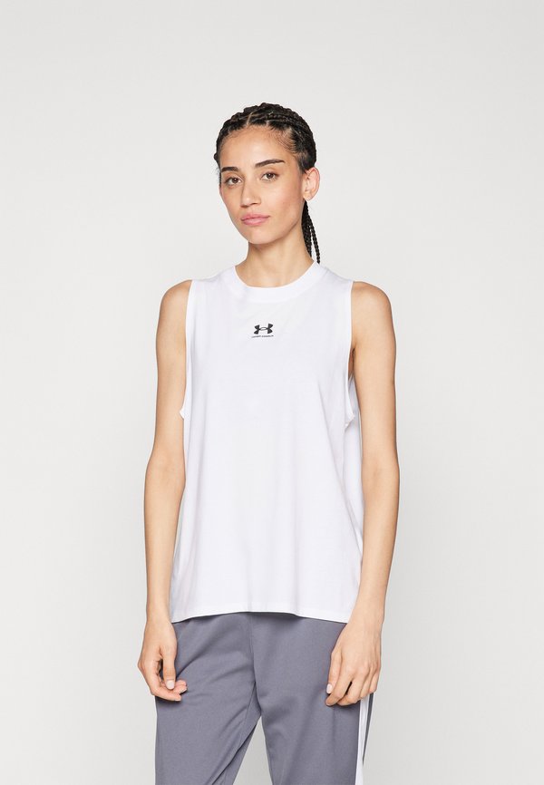 Under Armour RIVAL - Top - white/black