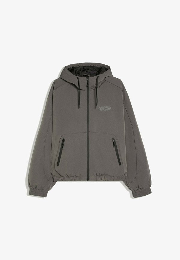 Bershka HOODED TECHNICAL - JACKET - Winter jacket - grey