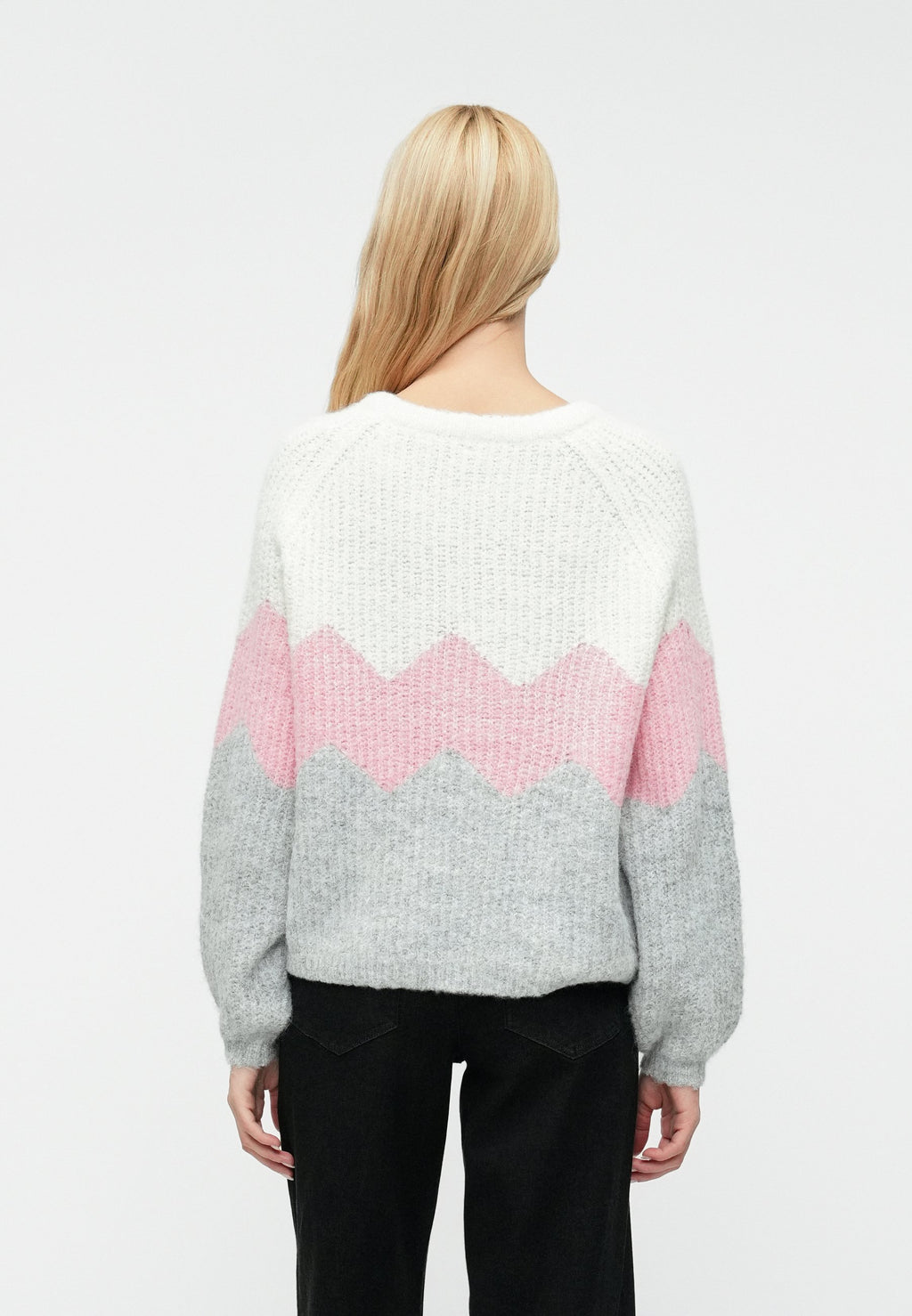 ONLY ONLMAE LIFE ZIGZAG O NECK