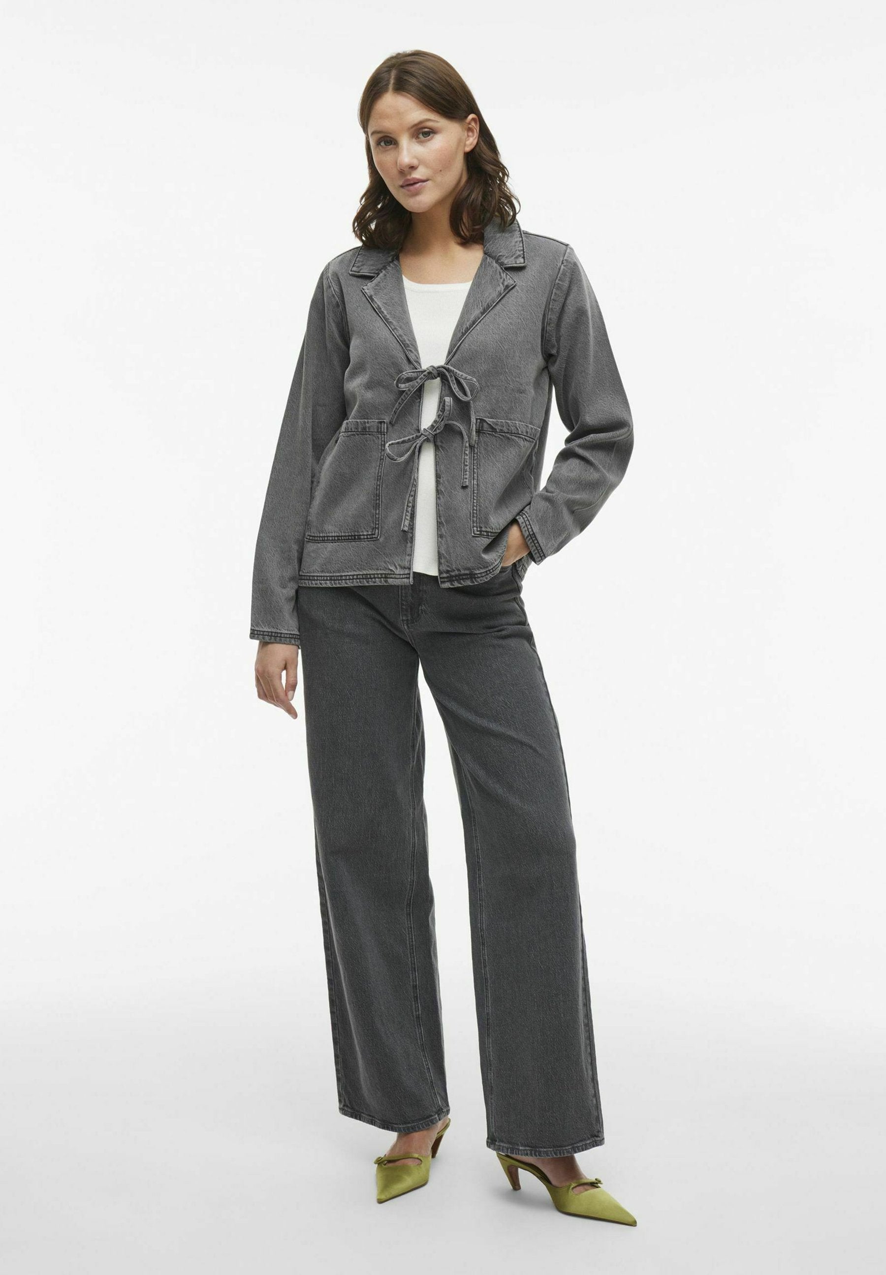 VILA Denim VIKIKI Tie front
