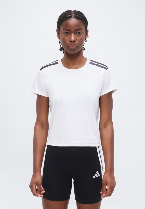 adidas Performance HYPERGLAM 3 STRIPES - Sports T-shirt - white
