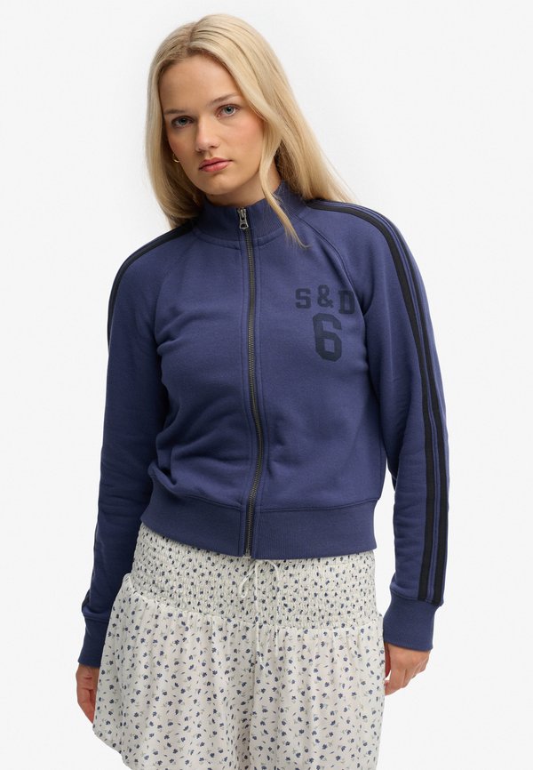 Superdry & Co SUPERDRY ATHLETIC ESSENTIALS ZIP THROUGH TRACK TOP.. - Zip-up sweatshirt - mariner navy