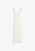 Bershka LACE CRINKLE MIDI DRESS 01250727 - Shift dress - white