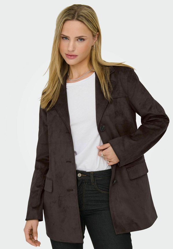ONLY ONLTULIP - Short coat - chocolate torte