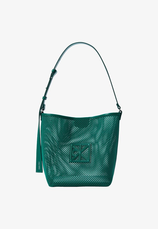 Calvin Klein EMBLEM BUCKET - Handbag - enchanted forest