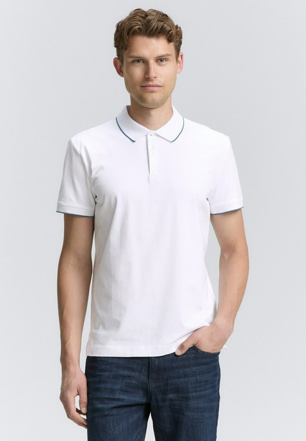 TOM TAILOR SLIM FIT MIT STRETCH - Polo shirt - white