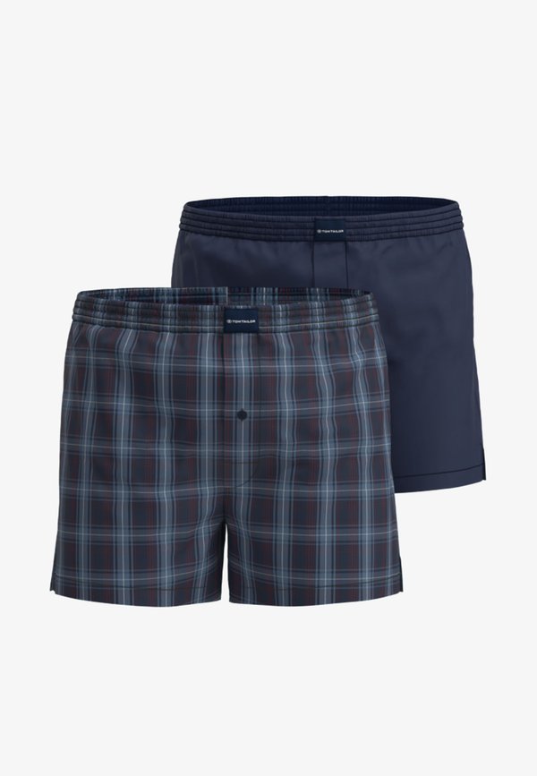 TOM TAILOR 2ER PACK - Boxer shorts - blau dunkel karo