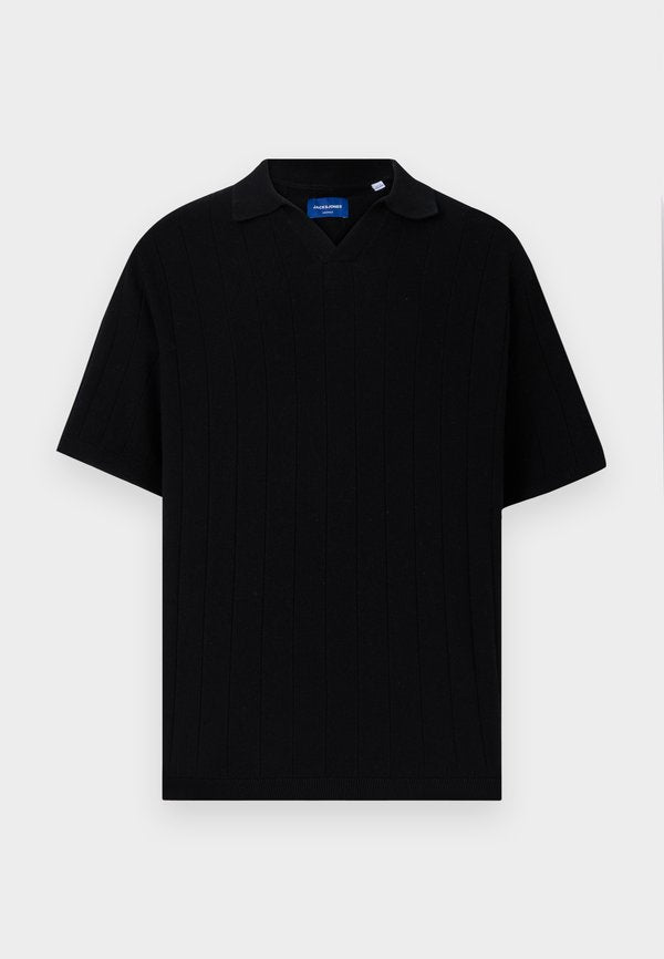 Jack & Jones Knitted Plain Knitted - Polo shirt - black