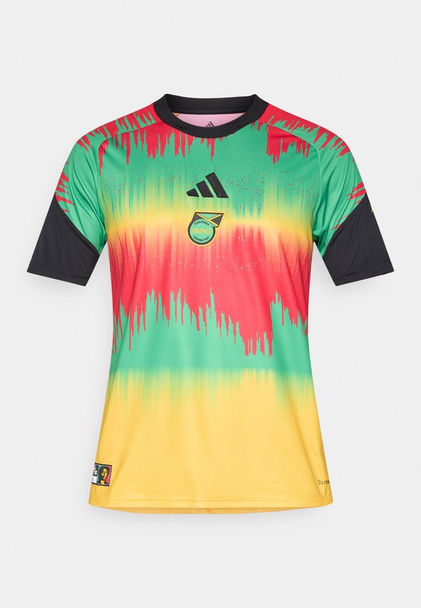adidas Performance JAMAICA 26 HOME PRE MATCH  - Football jersey - bold gold-coloured/vivid green/vivid red