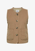 ONLY ONLSAP - Waistcoat - cocoa créme