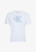 Calvin Klein Jeans CALVIN KLEIN JEANS MONOGRAM APPLIQUÉ T-SHIRT - Print T-shirt - bright white