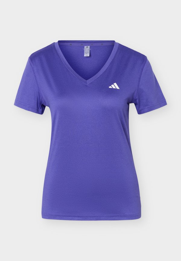 adidas Performance WORKOUT ESSENTIALS V NECK - Sports T-shirt - pure purple