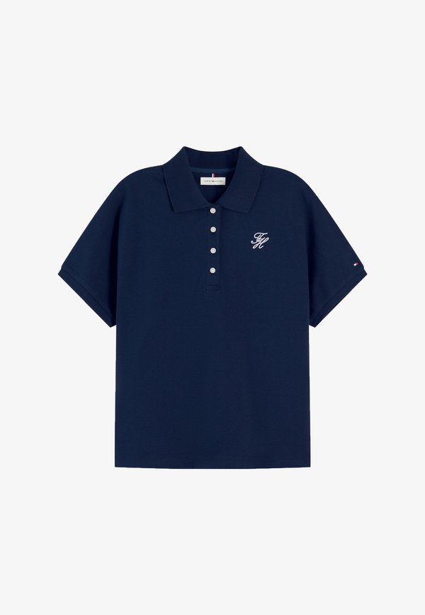 Tommy Hilfiger TH SCRIPT MODERN SS POLO - Polo shirt - dark night navy