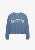 Superdry & Co SUPERDRY ATHLETIC ESSENTIAL GRAPHIC LONG SLEEVE TOP.. - Long sleeved top - tidal blue marl