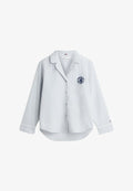 Tommy Hilfiger TOMMY HILFIGER ESSENTIAL STRIPE POPLIN PYJAMA SHIRT - Pyjama top - classic ithaca brisk blue