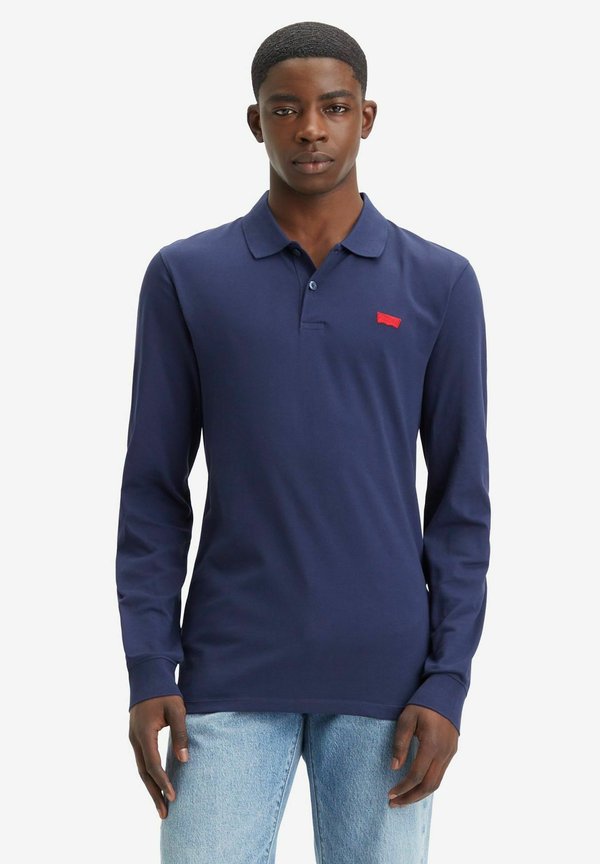 Levi's® LONG SLEEVE SLIM HOUSEMARK POLO - Polo shirt - blue denim