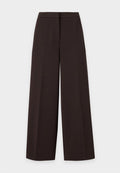 Vero Moda Petite VMBELLIS WIDE PANT - Trousers - chocolate torte