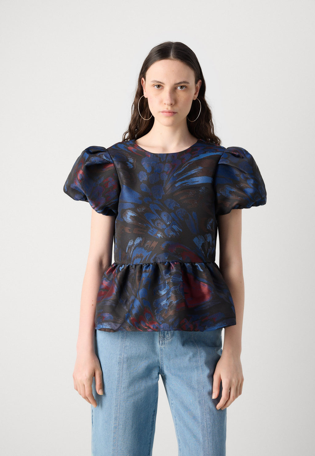 Scotch & Soda CAP SLEEVE WITH PEPLUM