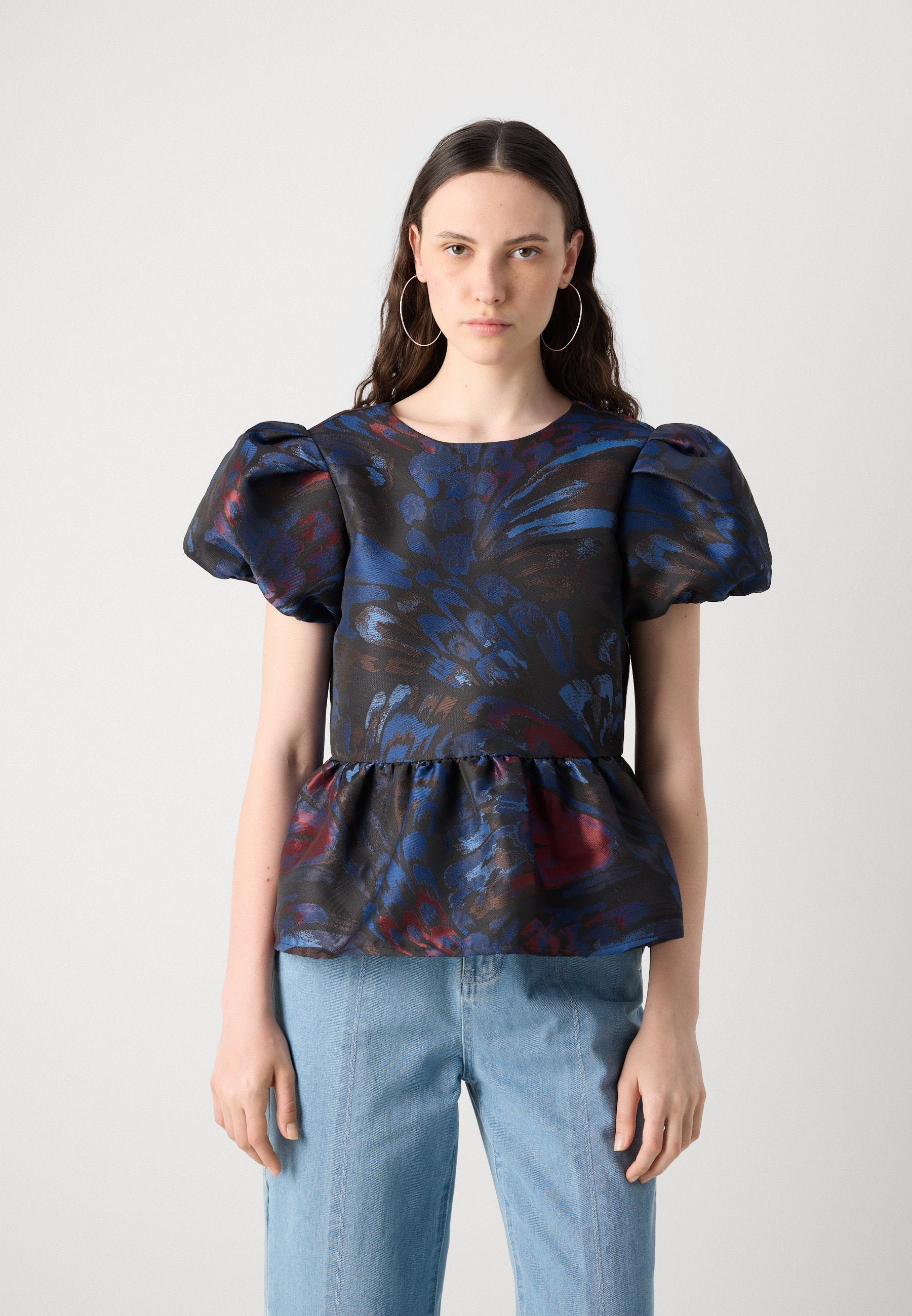 Scotch & Soda CAP SLEEVE WITH PEPLUM