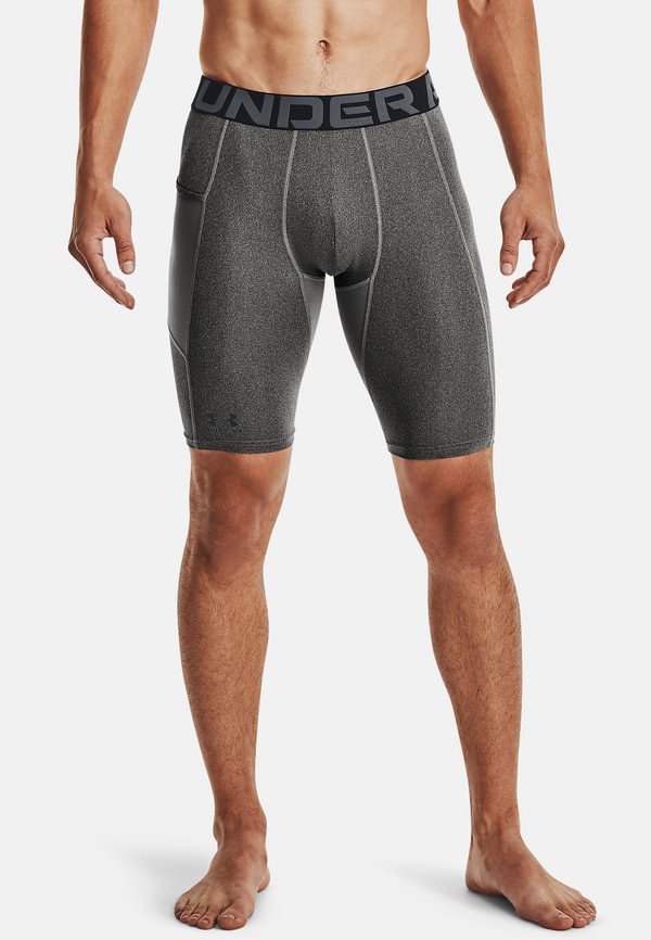 Under Armour HEATGEAR POCKET - Short running tights - heather / black