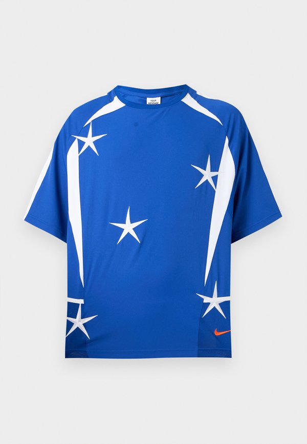 Nike Sportswear UNISEX - Print T-shirt - old royal/white/safety orange