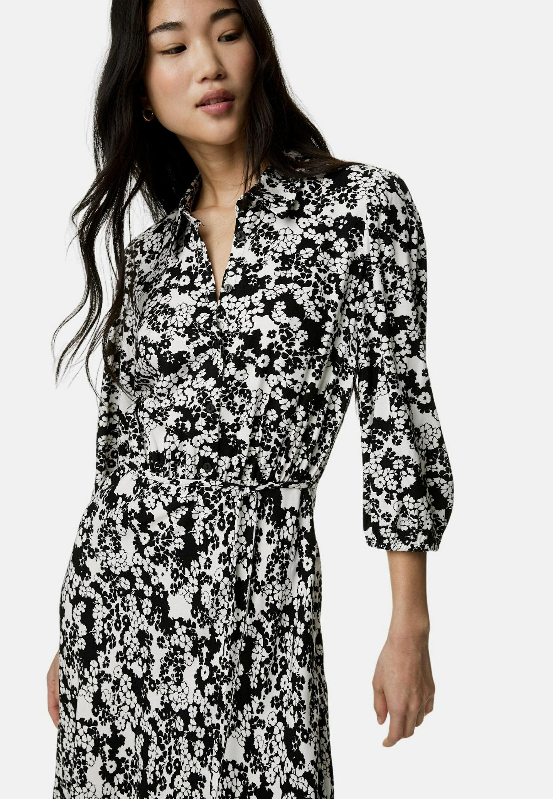 Marks & Spencer FLORAL BELTED MIDAXI