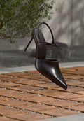 Calvin Klein ESS STILETTO SLING - Classic heels - chocolate plum