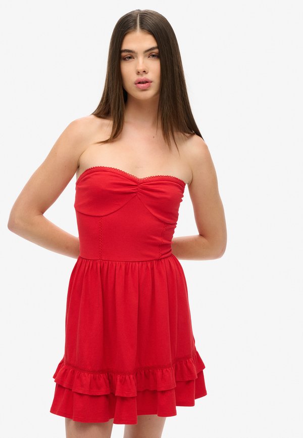 Superdry & Co 50S BANDEAU MINI  - Day dress - risk red