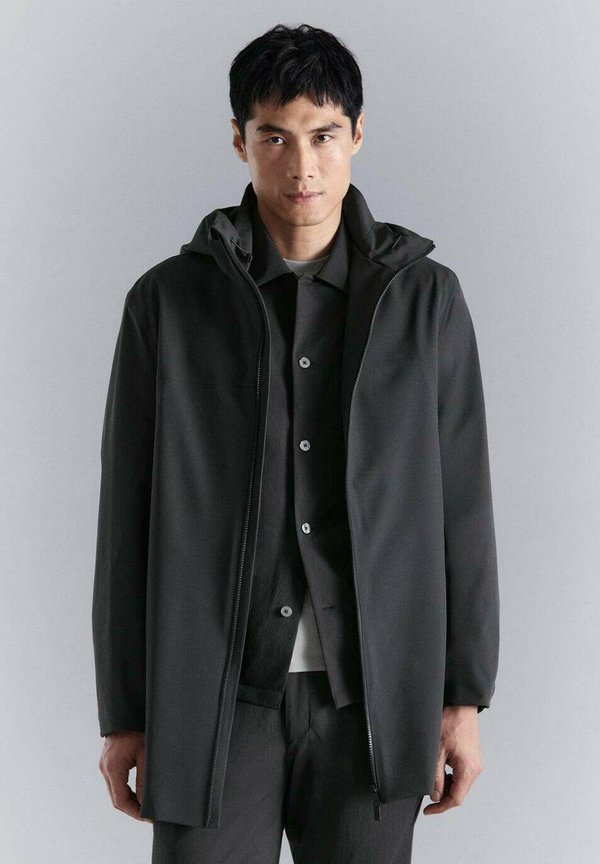 Mango Short coat - dark grey