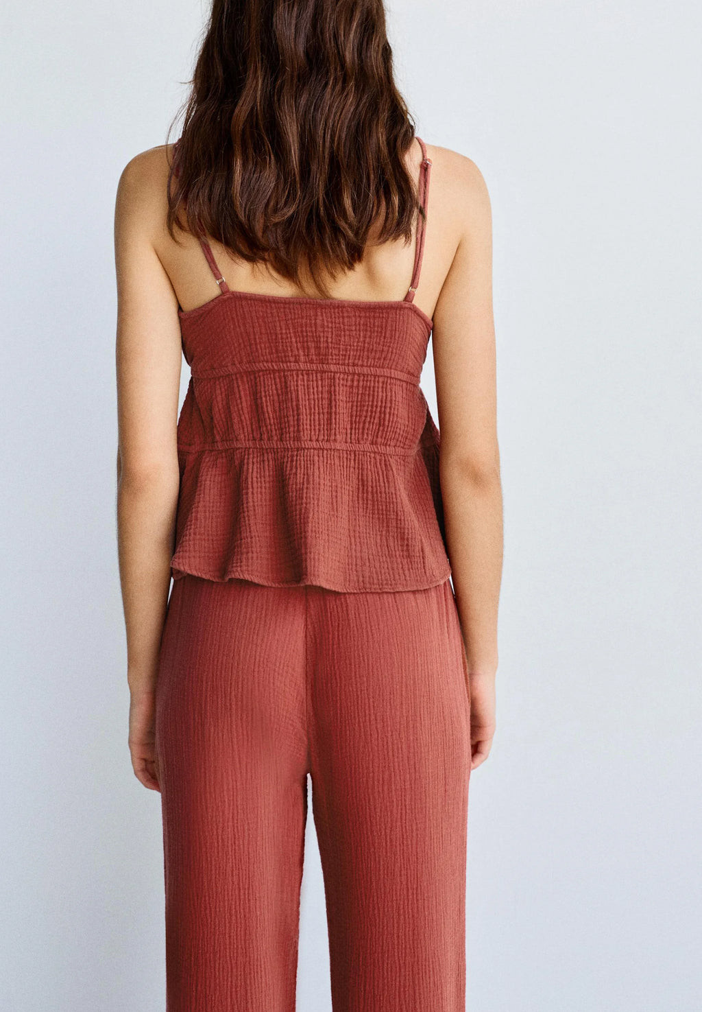 PULL&BEAR TEXTURED STRAPPY - TOP - Top - red