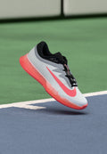 Nike Performance VAPOR PRO 3 PRM - Multicourt tennis shoes - white/hot lava/wolf grey