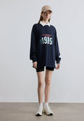 Tommy Jeans LOGO EMBROIDERY JERSEY OVERSIZED RUGBY SHIRT