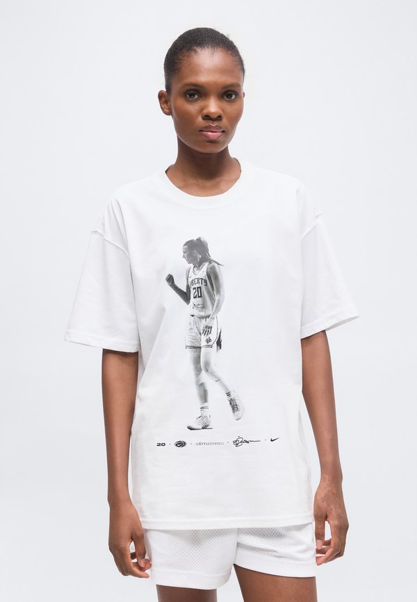 Nike Performance SI TEE BBALL SABRINA - Sports T-shirt - white