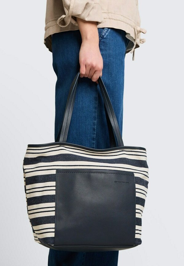 TOM TAILOR ELODIE ZIP SHOPPER M - Handbag - mixed blue