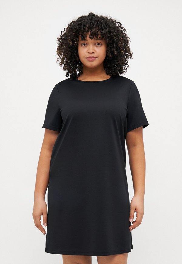 Vero Moda Curve VMCLUNA DRESS - Jersey dress - black