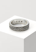 Icon Brand HERRING BONE BAND RING