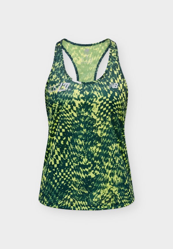New Balance LONDON EDITION ATHLETICS PRINTED TANK - Top - medusa green