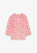 TOM TAILOR Blouse - coral pink ginkgo minimal