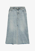 Vero Moda Denim VMWIEN Mid waist Midi - Maxi skirt - light blue denim