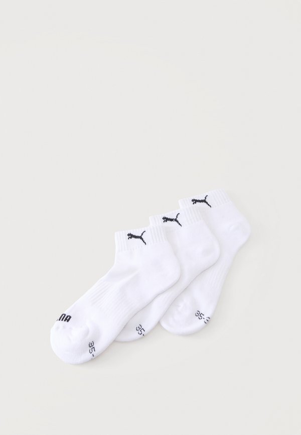 Puma CUSHIONED QUARTER UNISEX 3 PACK - Socks - white