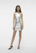 Vero Moda VMSILVER ONE SHOULDER ROUCHING DRESS