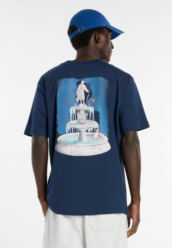 New Balance FOUNTAIN  - Print T-shirt - nb navy