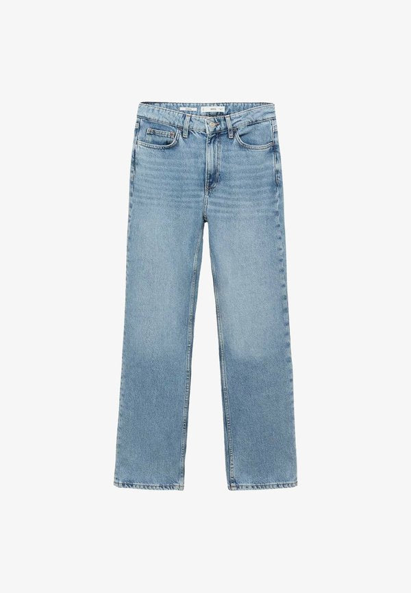 Mango MATILDA RISE - Straight leg jeans - blue