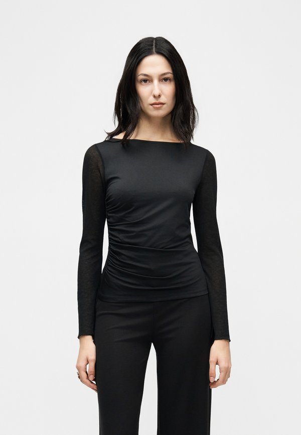 Anna Field TOP WITH STRUCTURED MESH SLEEVES